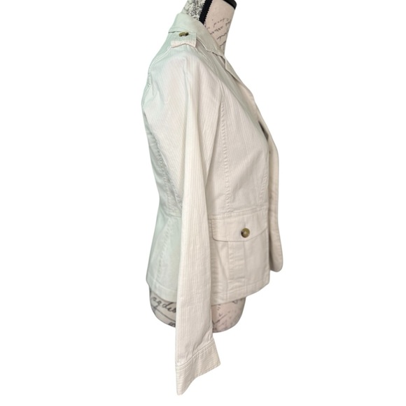 TALBOTS White Button Down Jacket for Women Size 4P - Picture 8 of 16